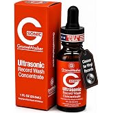 GrooveWasher G-Sonic Ultrasonic Vinyl Record Cleaner Concentrate Additive | Vinyl Record Cleaning Solution For Ultrasonic Machines; 1 Oz Makes 60 Gal, Deep Groove Clean, No Residue, Fast Air Drying