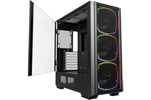MONTECH Sky TwoGX, E-ATX Mid Tower Case, High Airflow Performance, 3X140mm PWM ARGB Fans Pre-Installed, Tempered Glass Panel, Metal Mesh Front- Black