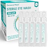 General Medi Eye Wash Sterile Saline Solution 20ml 0.9% Pack of 25