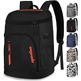 Capolo Cooler Backpack for Men Women Insulated Backpack Cooler Leak Proof | 26L Large Capacity,Bottle Opener,Thermal Bag, Soft Cooler Bag, Lunch Backpack, for Travel, Picnic, Hiking (Black 30Cans)