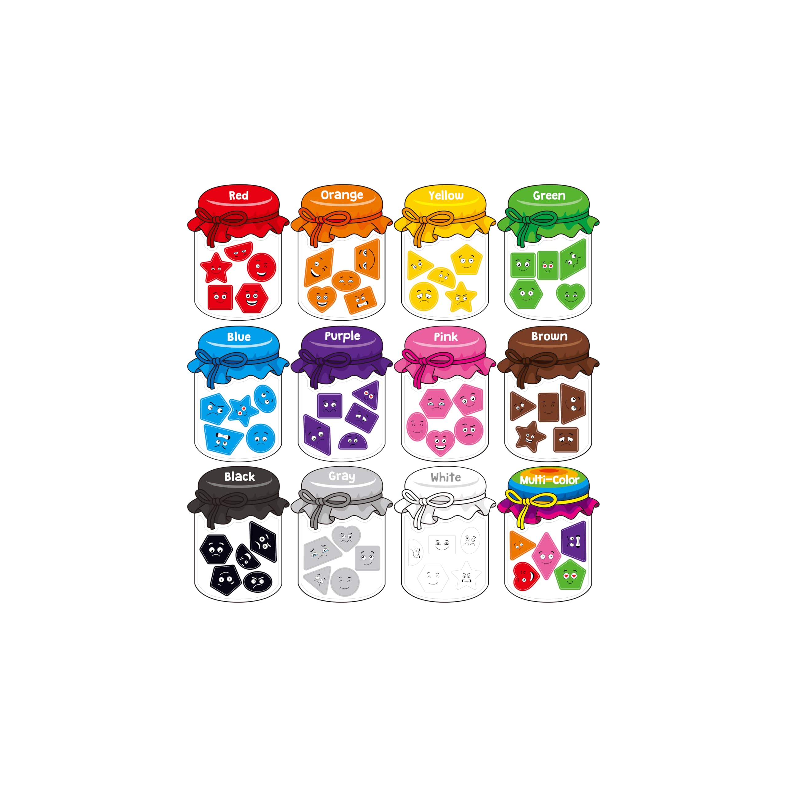 Photo 1 of 12 Pieces Magnetic Color Sorting Toys, 60 Color & Shape Magnets, Early Educational Sorting Set for Refrigerator Whiteboard Baby Toddlers Kids