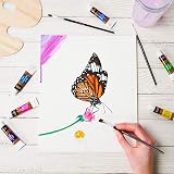 KOLOR KINGDOM 24 Colour Acrylic Paint Set with 3 Brushes 12ml Posca Style view 7