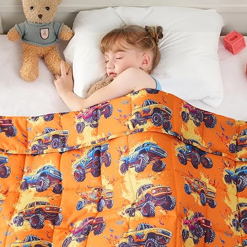 yescool Weighted Blanket 7 Pounds Cooling Weighted Lap Blanket, Truck Car Heavy Blanket for Sleeping, Breathable Weighted Throw Blanket for 60-80lbs, 40"x60"