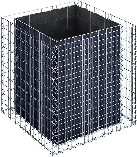 GABIONA Bancal Piedra Cesta de gavión Cuadrado (, Malla 5 x 10 cm ...