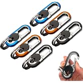 CHRIS GOOD Men's Car Key Chain 3pcs, Personalized Creative Stainless Steel Car Keychain for Men,Women Black Carabiner