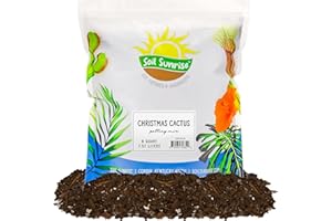 Soil Sunrise Christmas Cactus Potting Soil Mix (8 Quarts) Custom Blend for Xmas, Easter, and Thanksgiving Cactus Tropical Indoor Houseplants