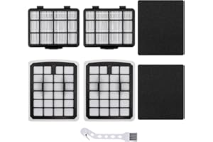 Attemart Replacment Filter Compatible with Eureka NEN186BL NEN180 Bagless Canister Vacuum Cleaner Replacement Parts, 2 Filters & 2 Dust Cup Filters Element, 4 Pack
