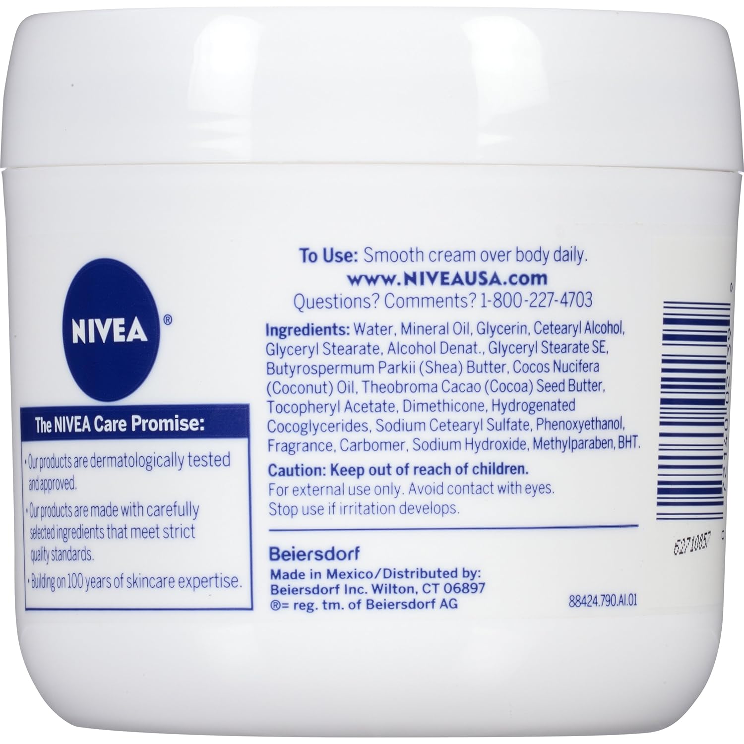 NIVEA Cocoa Butter Body Cream 15.5 Oz : Beauty