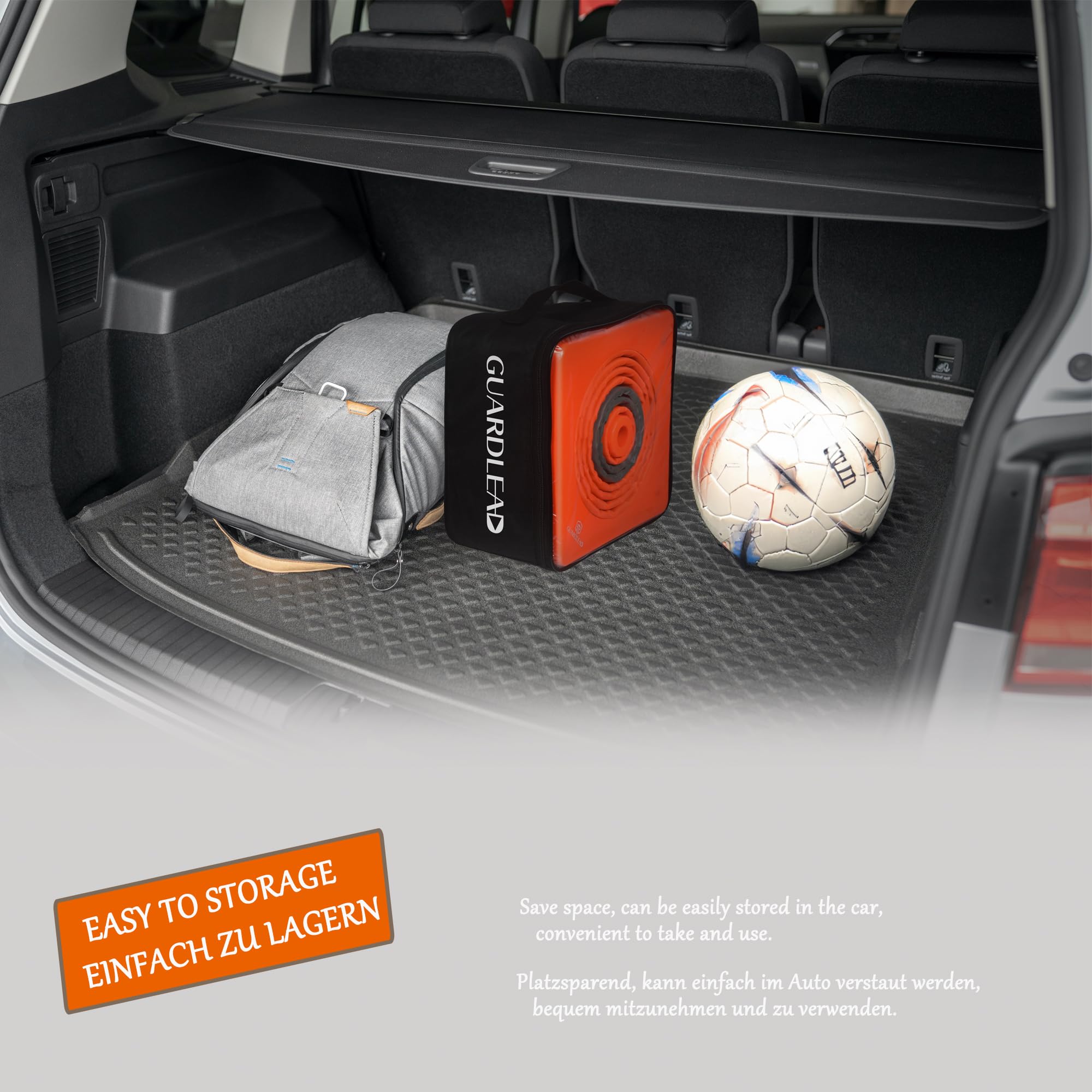 GUARDLEAD Warnkegel 4er Set, 70cm Reflektierender Verkehrskegel mit Warnleuchte, Orange Verkehrsleitkegel Pylone Faltbar, Faltbar Leitkegel für Straße Sicherheit (4, 70cm) 8