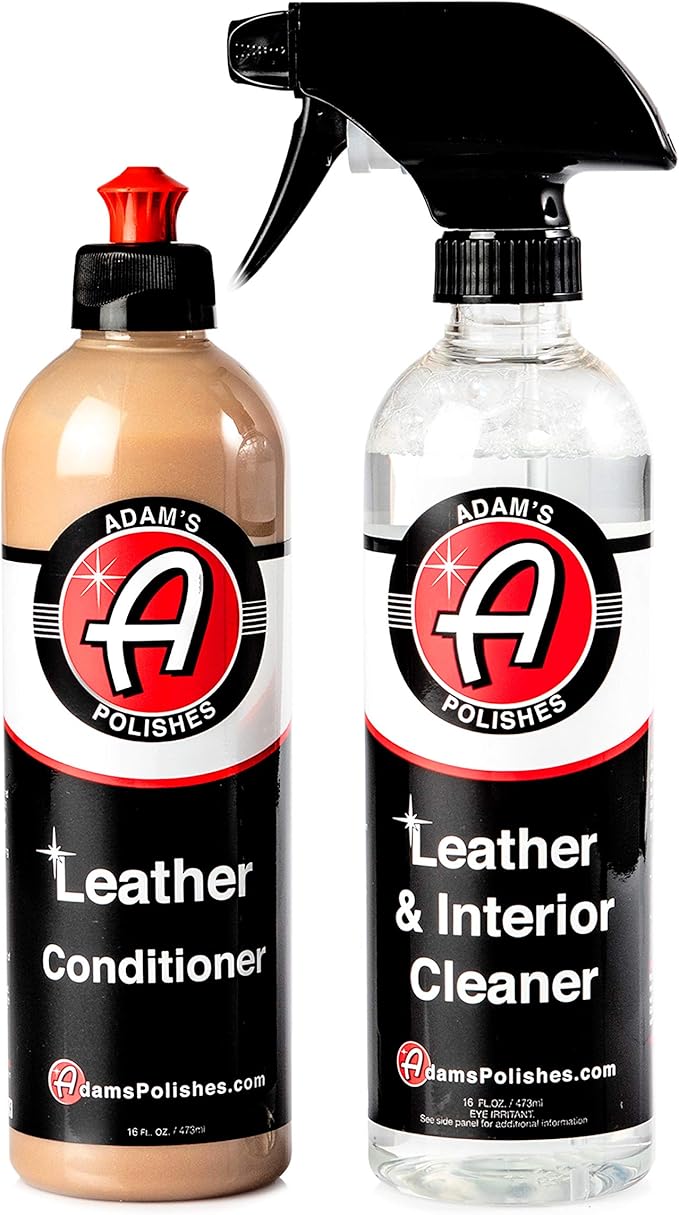 Adam’s Leather Care Kit Leather Cleaner & Leather Conditioner Car