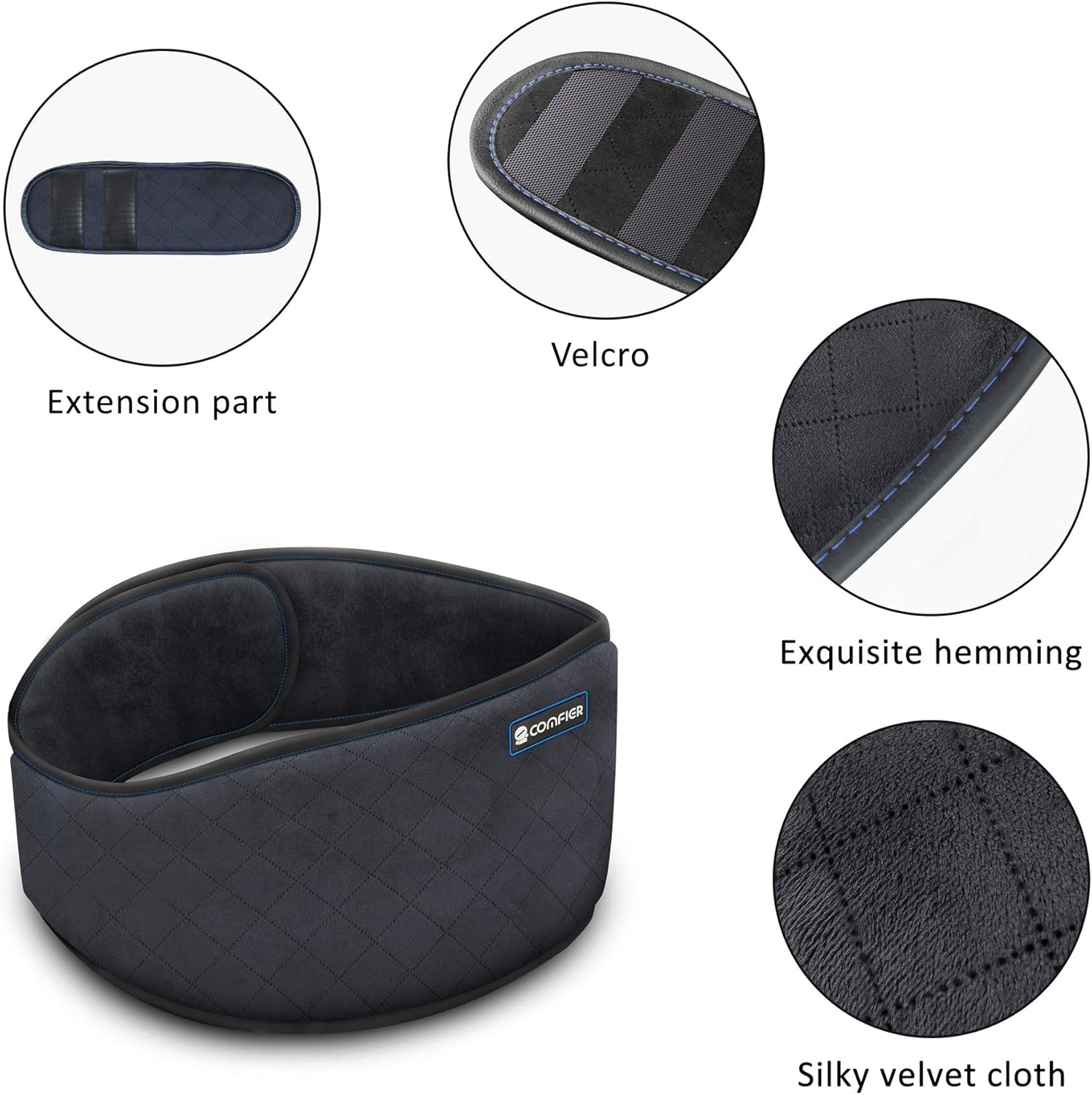 Comfier Heating Pad for Back Pain - Heat Belly Wrap Belt with Vibration Massage, Fast Heating Pads with Auto Shut Off, for Lumbar, Abdominal, Leg Cramps Arthritic Pain Relief: Health & Personal Care