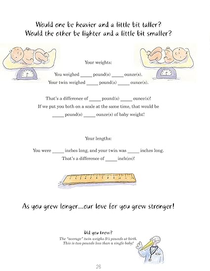 twin baby memory book