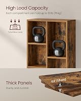 VASAGLE Bookcase 5 Compartments Rustic Brown LBC025X01 Storage Shelf view 6