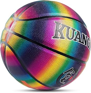 Amazon Kuangmiバスケットボールゲームレインボーボールサイズ5 6 7 For Kids子レディースメンズ Size 5 Kuangmi ボール