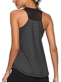 CNJUYEEWorkout Tops for Women Mesh Racerback Yoga Tank Tops Sleeveless Athletic Running Gym Shirts