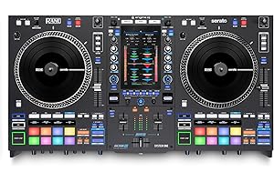 RANE SYSTEM ONE All-in-One Standalone Motorized DJ Controller with Engine DJ OS, Seamless Mixing on 2 Decks, Stems FX, Serato