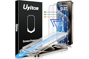 Uyiton 3RD Gen Anti-Blue Light Screen Protector for iPhone 15 Pro, [Easy Fit] Shatterproof Full Coverage [Case Friendly] 9H Tempered Glass iPhone 15 Pro Screen Protector, 2 Pack