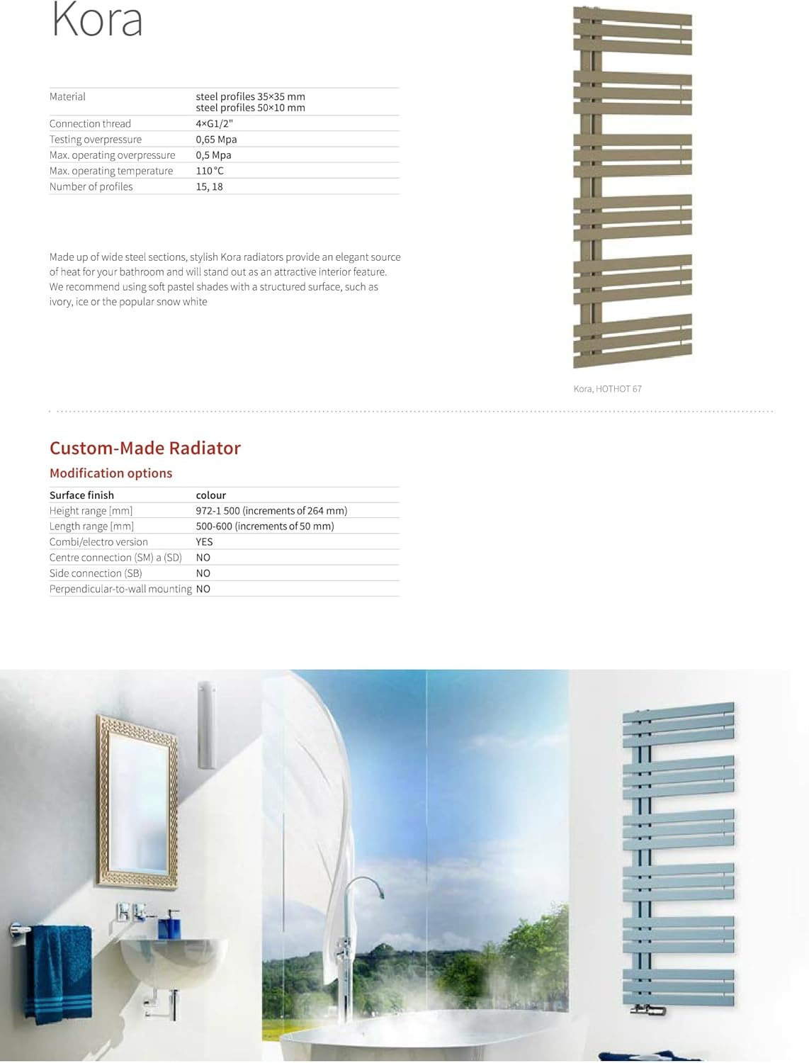 Hothot Kora – Toallero Diseño Moderno – radiador (Cuarto de ...