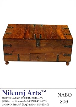 Nikunj Sheesham Wooden Modern Wine Box Bar Cabinet - Brown