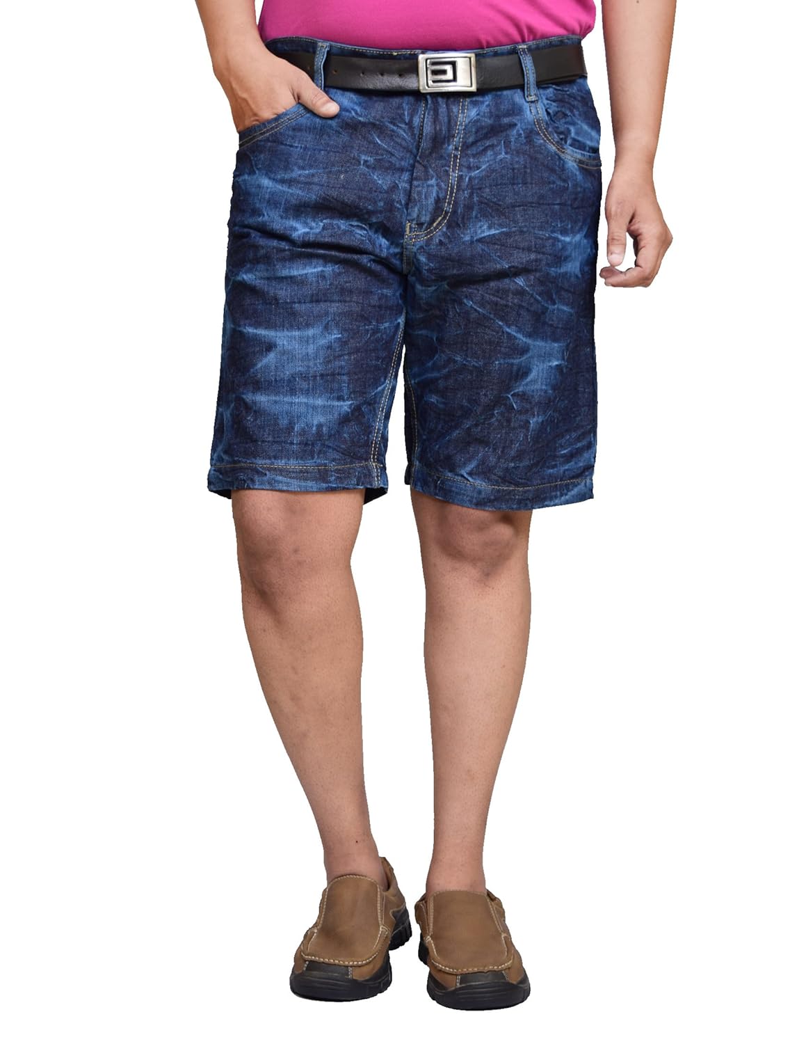 dark denim shorts mens