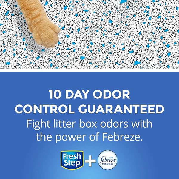 FRESH STEP LIGHTWEIGHT EXTREME SCENTED LITTER WITH THE POWER OF FEBREZE, CLUMPING CAT LITTER, 15.4 POUNDS (PACKAGE MAY VARY)