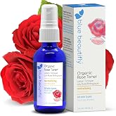 Blue Beautifly USDA Certified Organic Rose Water Spray for Face, 2 fl oz | Instant Hydration Face Mist for All Skin Types. Facial Spray Calms The Mind and Uplifts The Mood All Day. Great for Hair too.