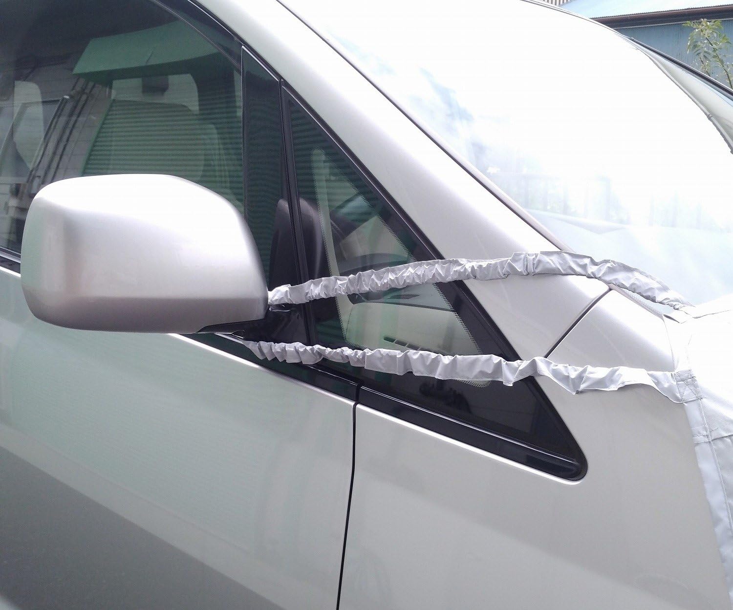 Amazon Automan オートマン ボンネットカバー 大型ミニバン車適応 汎用タイプ シルバー カーカバー フロント保護カバー ボンネットの保護に Acv 02 ボディーカバー 車 バイク