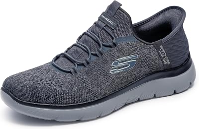 Uomo Summits Key Pace Slip-In ALLENATRICE, Charcoal Mesh/Black Trim, 43 EU