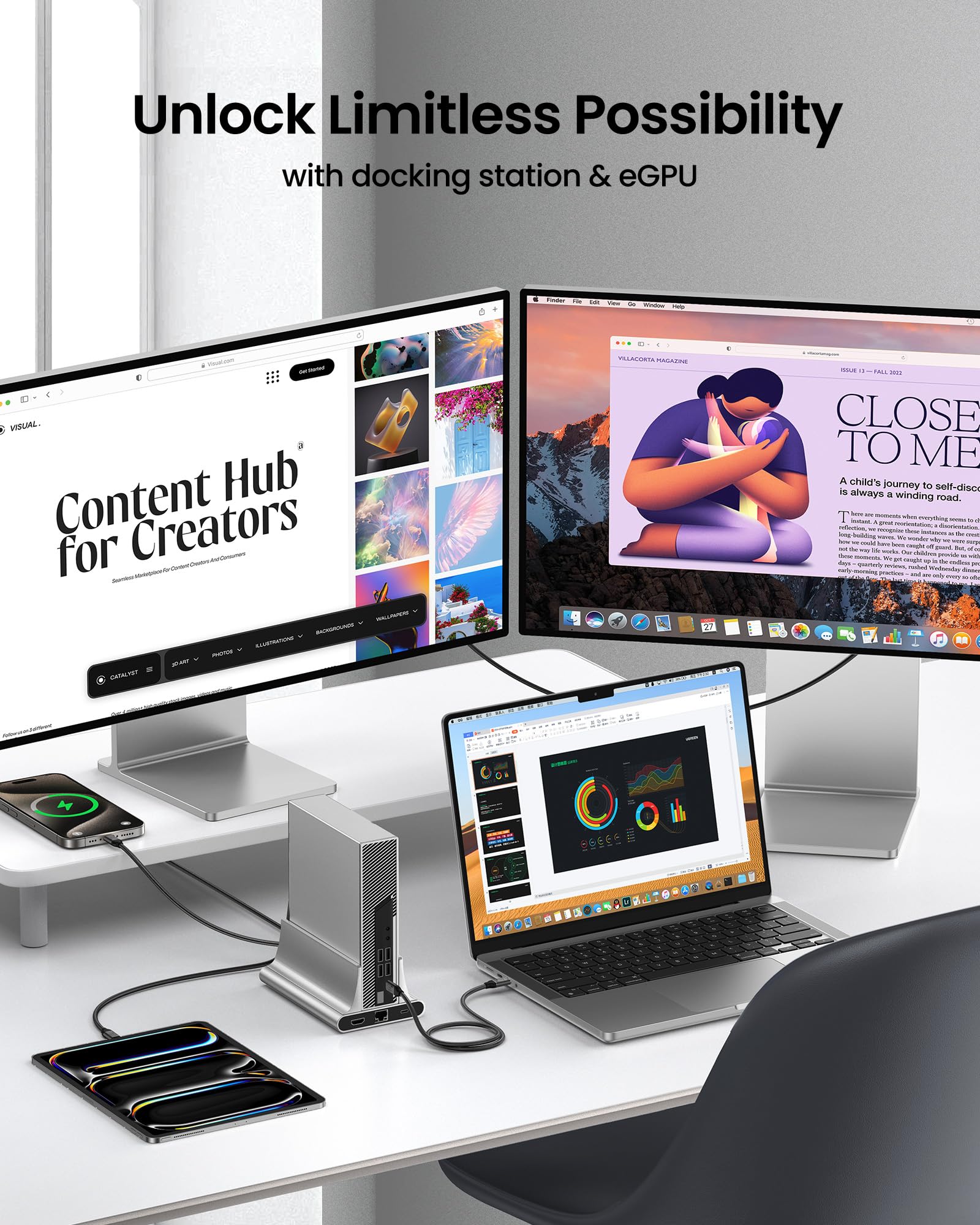 Silkland USB C Monitor Display Cable [4K@144Hz/60Hz 8K@30Hz], USB C 3.2 Gen 2x2 Video Cable, 20Gbps Data Transfer, 240W PD Fast Charge, Type C Compatible with iPhone 16, MacBook Pro, iPad, 3.3FT