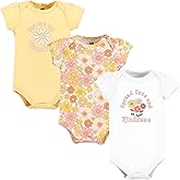 Hudson Baby Cotton Short Sleeve Bodysuits, 3 Pack Shirt
