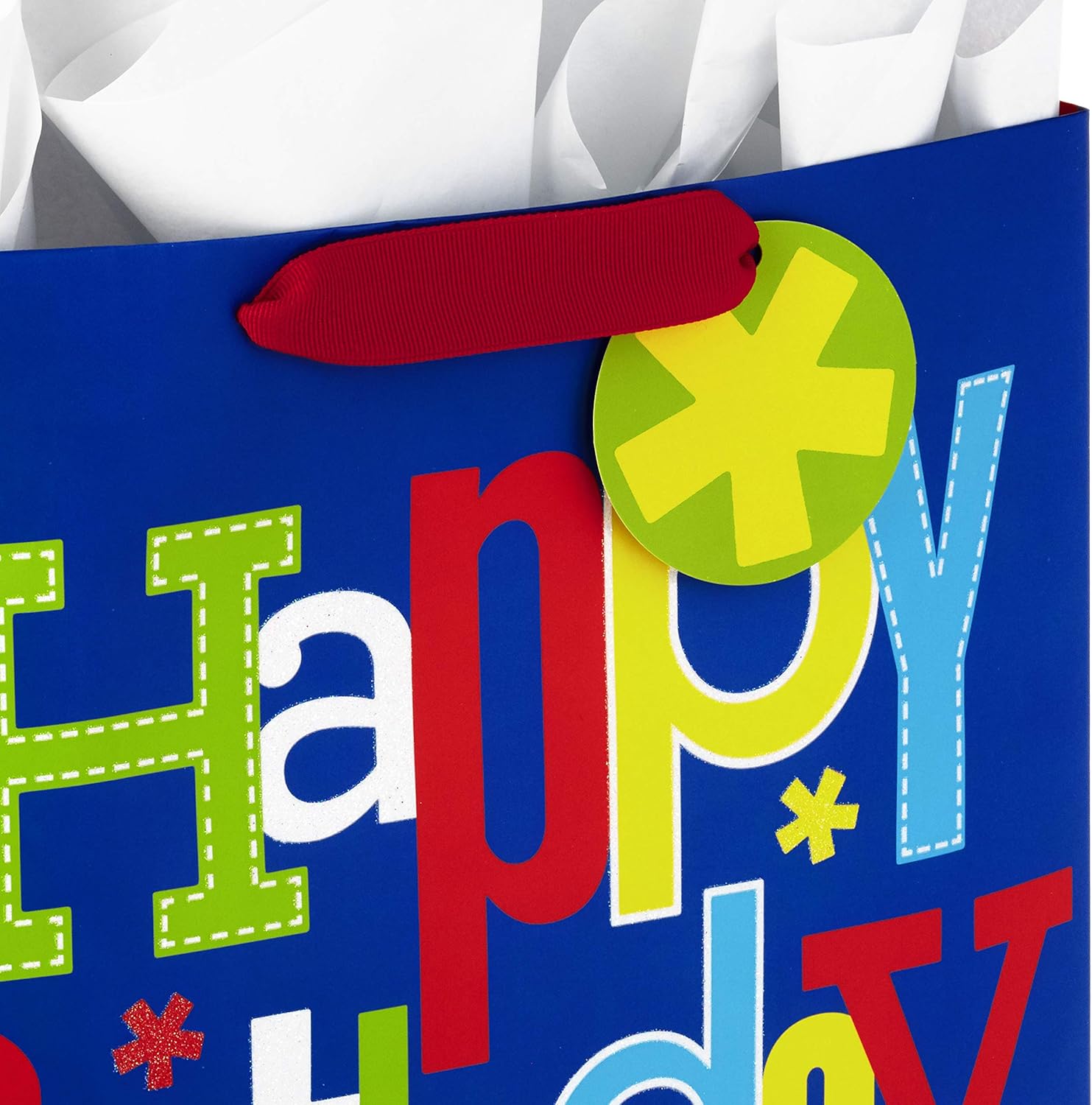 Hallmark 15" Extra Large Gift Bag with Tissue Paper for Birthday (Happy Birthday to You!): Kitchen & Dining