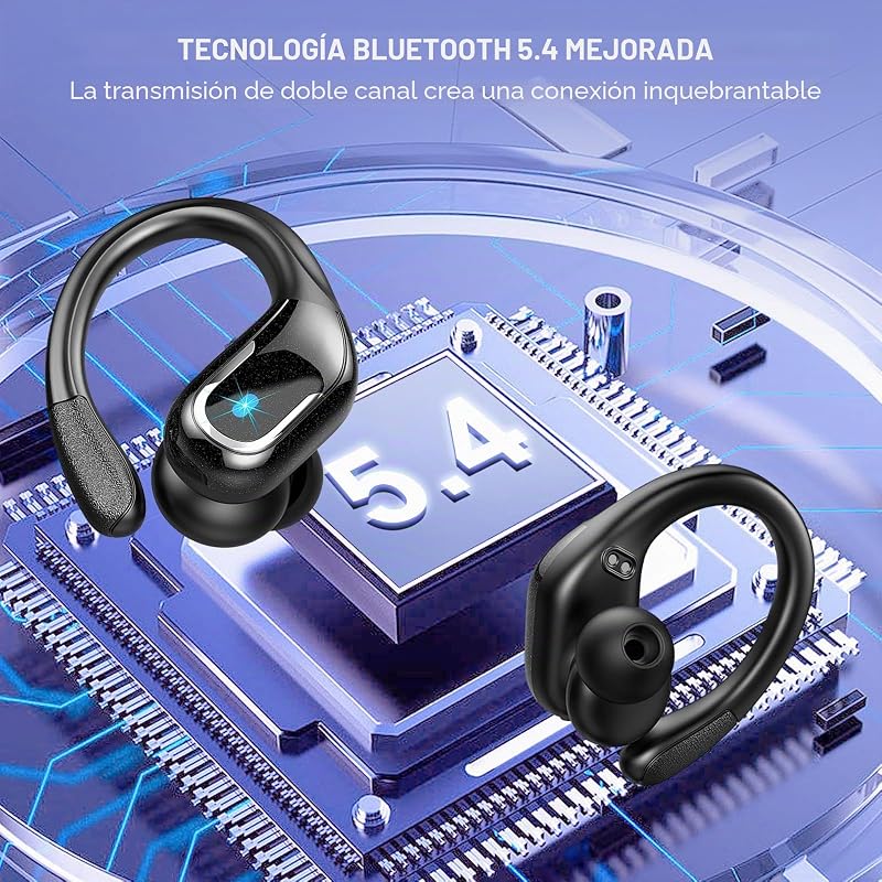 Auriculare Inalámbricos Deportivos, 75H Auriculares Bluetooth 5.4 Estéreo — foto 4 de 7