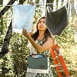 Vinsani Clothes Peg Bag Premium Zipped Waterproof Wearable Organiser Grey view 4