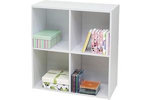 KB Designs - 4-Cube Bookcase, Unit Shelf, Storage Organizer, White