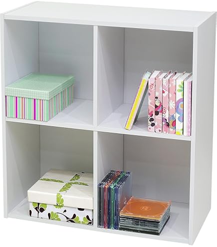 ★CUBE BOOK★ 4冊 セット 図鑑 歴史 洋書 インテリア Amazon.com: Kings Brand Furniture White Wood 4 Cube Organizer
