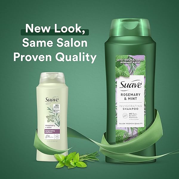 SUAVE PROFESSIONALS INVIGORATING SHAMPOO FOR DRY AND DAMAGED HAIR ROSEMARY AND MINT PARABEN FREE AND DYE FREE HAIR 28 OZ