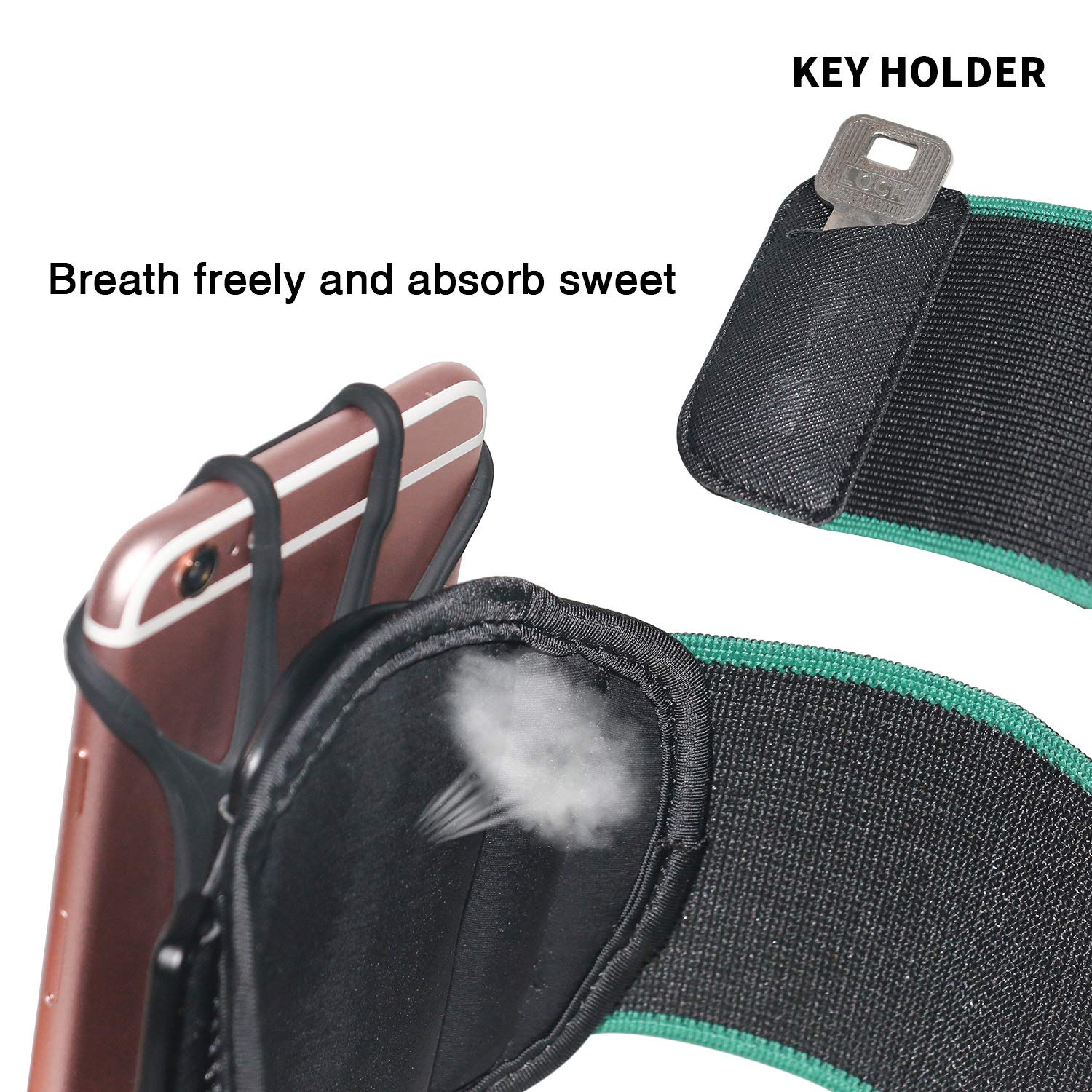 Wristband Phone Holder, 360°Rotatable Universal Sports Wristband for Running, Cycling, Jogging, Hiking, Walking Compatible with Galaxy S8 / Google Pixel