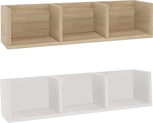 Generisch Wandregal Aus Holz Fur Wohnzimmer Kinderzimmer Kuche Badezimmer Bucherregal Cd Deko Mit 3 Fachern Weiss Amazon De Kuche Haushalt