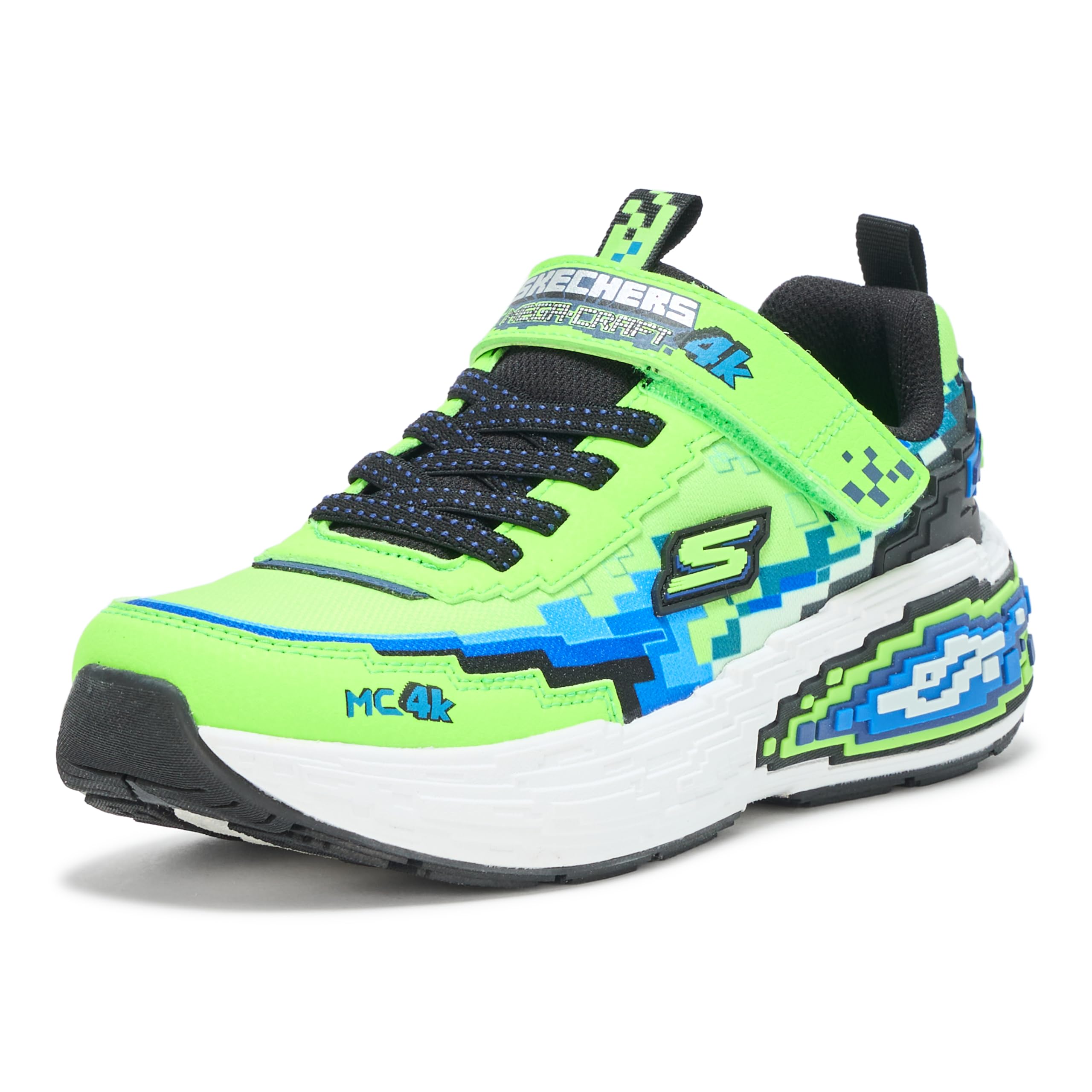 Photo 1 of ***VERY DIRTY SHOWS SIGNS OF EXTREME HEAVY USAGE** SKECHERS Boy's Mega-Craft 4K Sneaker, Lime/Black, 5 Big Kid