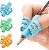 Stylo 3 x Pencil Grips for Kids Left/Right Handed Multi-Color Pack