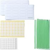 MarsWork Filament Management Kit for Reusable Spools, 80 Hook and Loop Straps, Label Stickers for Tag Reuse and Color Card Organizer