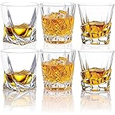 BPFY Old Fashioned Whiskey Glasses Set of 6 | 10oz Crystal Rocks Glasses with 3 Unique Designs | Premium Lowball Tumblers for Bourbon & Scotch | Barware Gift Set