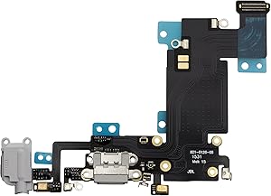 COHK USB Charging Port Dock Flex Cable with Microphone and Headphone Audio Jack Replacement for iPhone 6s Plus 5.5 inchs Grey