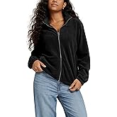 ODODOS Women's Polar Fleece Full-Zip Jacket – Soft Warm Winter Essential Long Sleeve Outerwear with Pockets