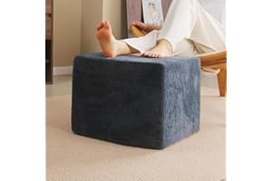 Tiita Stuffed Pouf Ottoman, Square Foot Stool Fluffy Floor Poufs Chair for Living Room Bedroom, Filled Boho Foot Rest for Cou