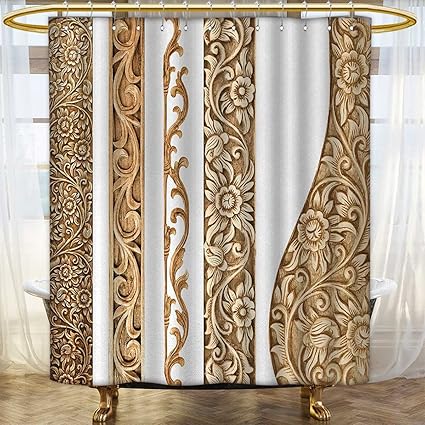 Amazon Com Anhounine Earth Tones Shower Curtains Sets Bathroom