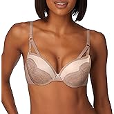 Maidenform Women's Push-Up Bra, Love The Lift Lace Demi Push-Up Bras for Women, Smoothing, Underwire, Convertible Straps