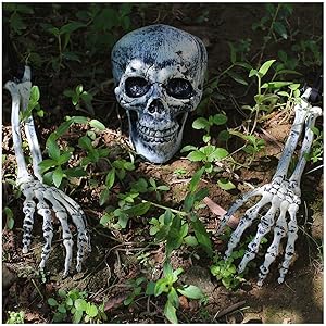 JOYIN Realistic Looking Skeleton Stakes, Yard Lawn Stakes, Groundbreakers for Best Halloween Yard Decorations