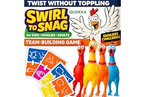QUOKKA Fast-Paced Challenge with Chickens, Color Bracelets & 100 Cards – Outrageous Group Game for Game Night, House Parties & Grown-Up Chaos – A New Take on a Classic Floor Games