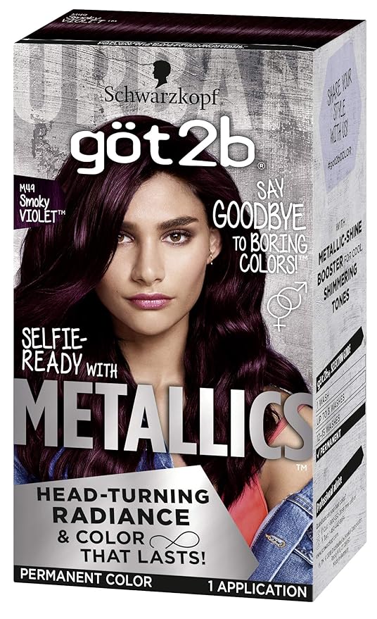 Amazon Com Got2b Metallic Permanent Hair Color M49 Smoky Violet Beauty